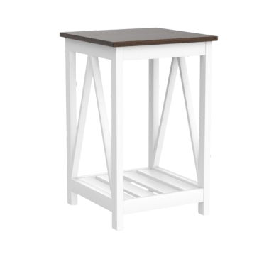 End Side Table with Storage Shelf